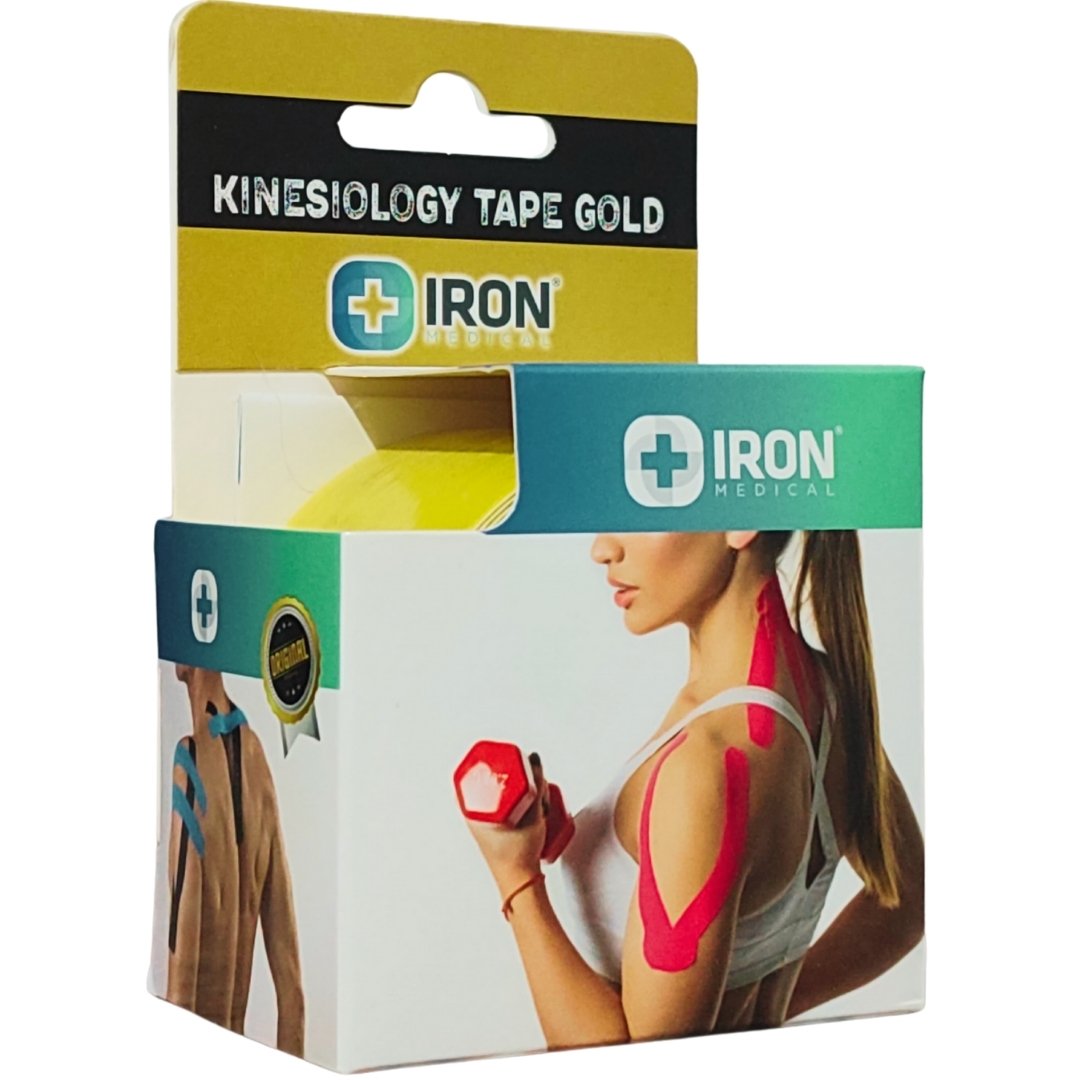 Iron Kinesiology Tape Gold Bandaj Sarı 5 cm x 5 metre