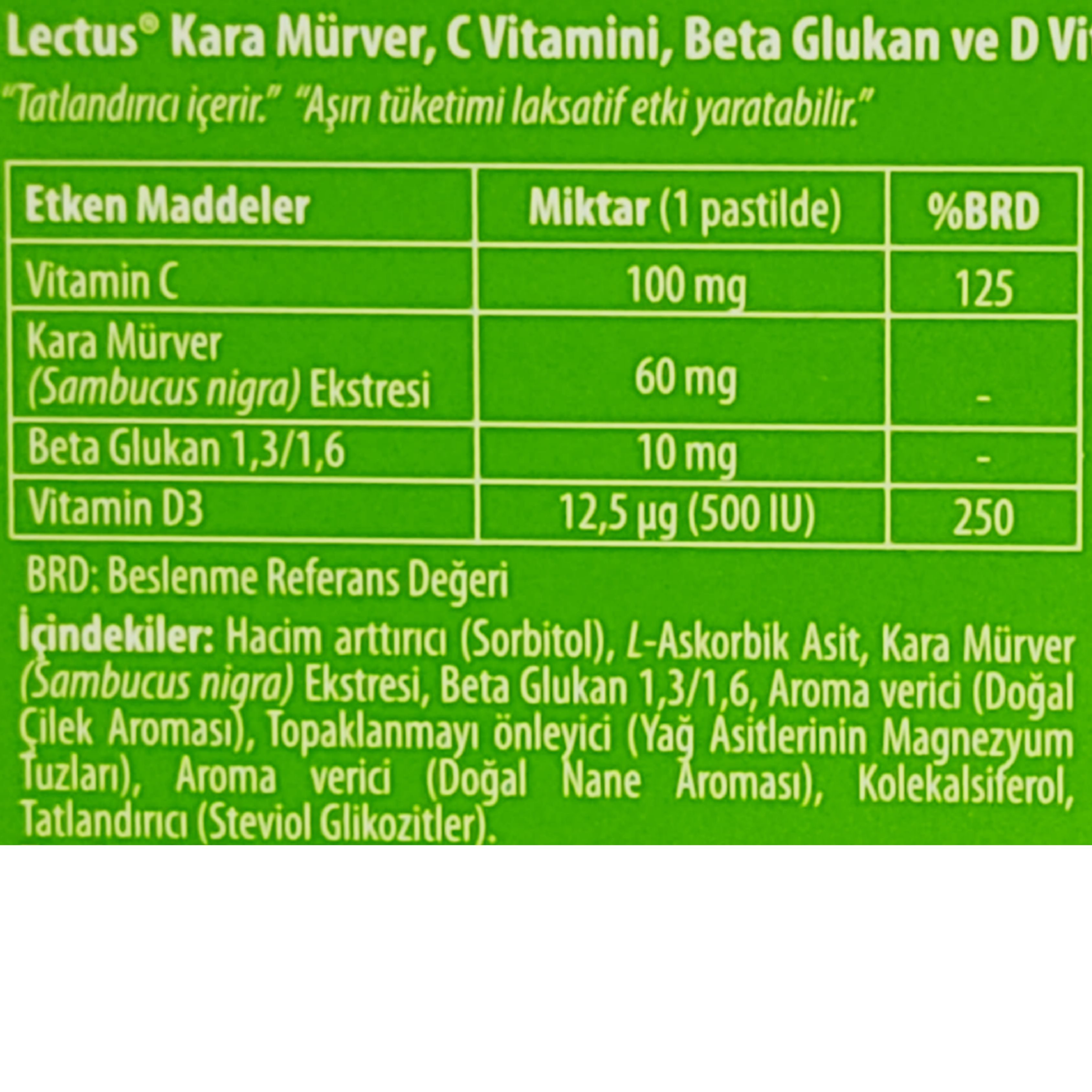 Lectus Kara Mürver 16 Pastil