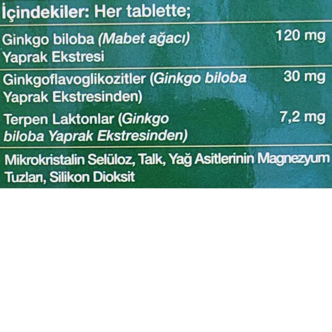 Nutraxin Ginkgo Biloba 60 Tablet