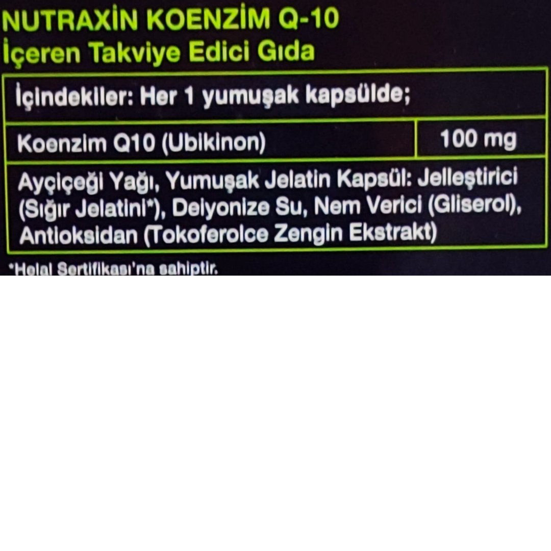 Nutraxin Koenzim Q10 30 Kapsül