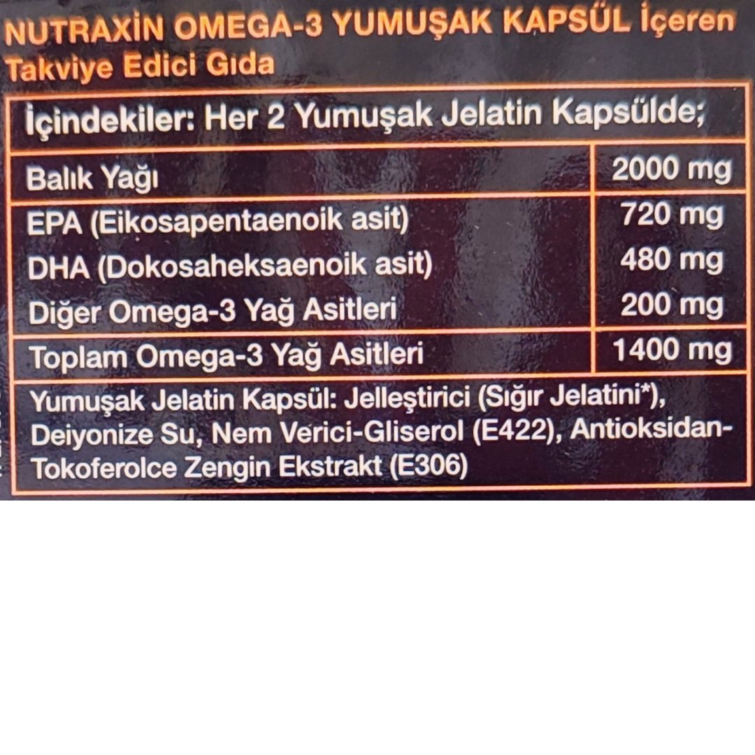Nutraxin Omega-3 2000 mg 60 Kapsül