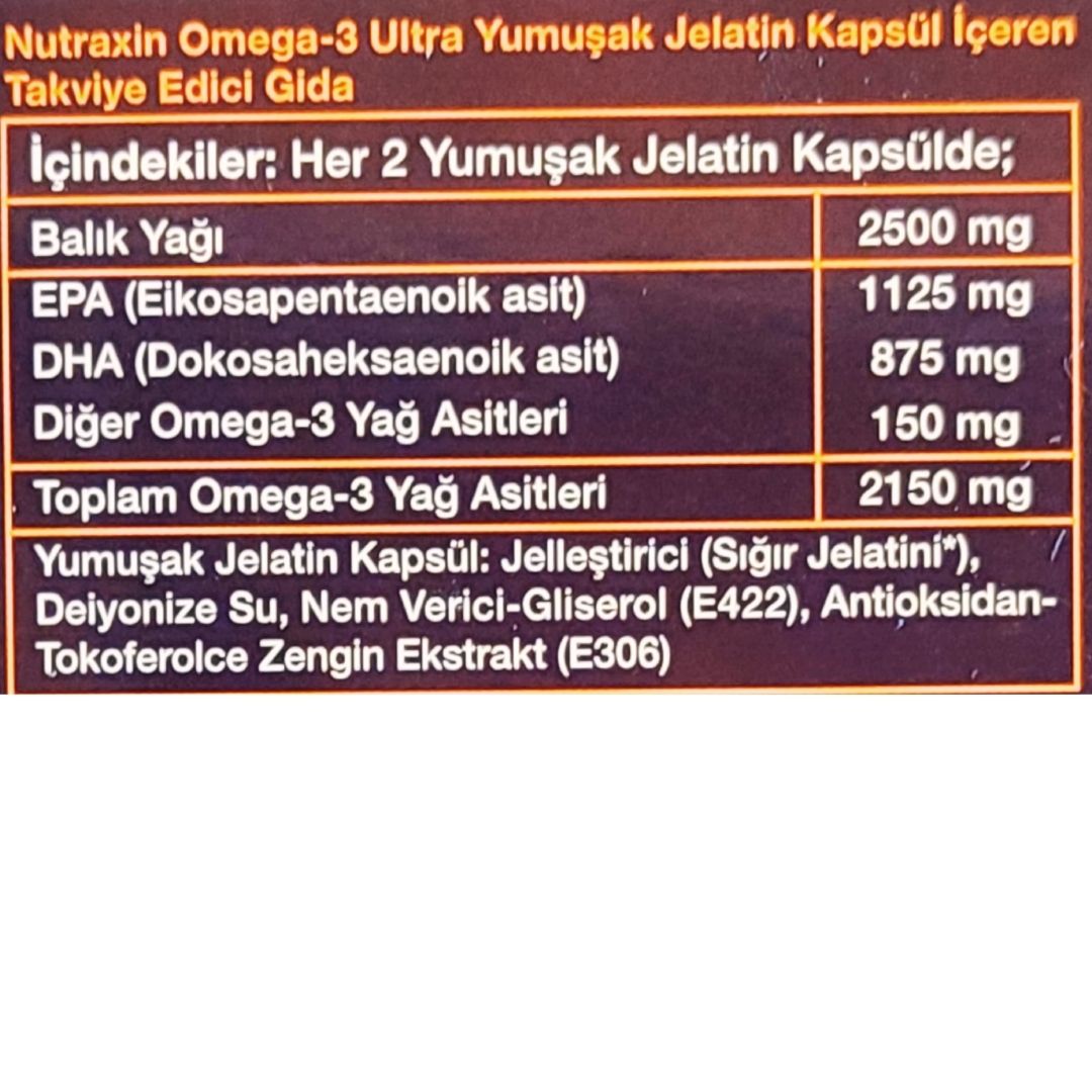 Nutraxin Vitals Omega-3 Ultra 2500 mg 30 Softgel