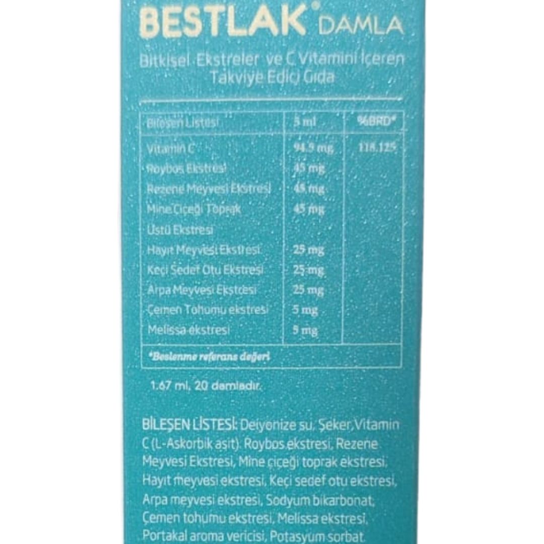 Bestlak Bitkisel Ekstreler İçeren Takviye Edici Gıda 50 ml