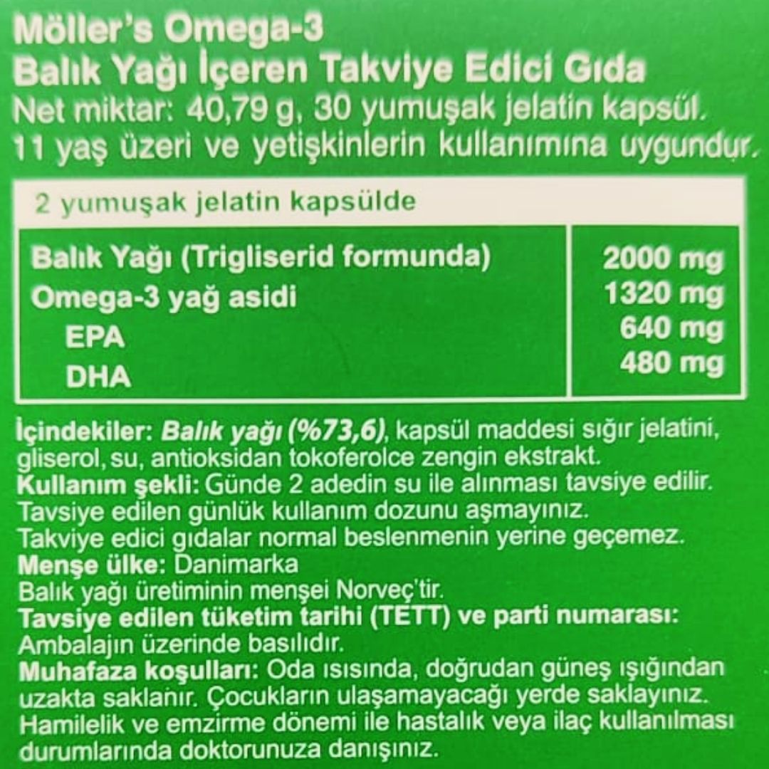 Möller's Omega-3 30 Kapsül