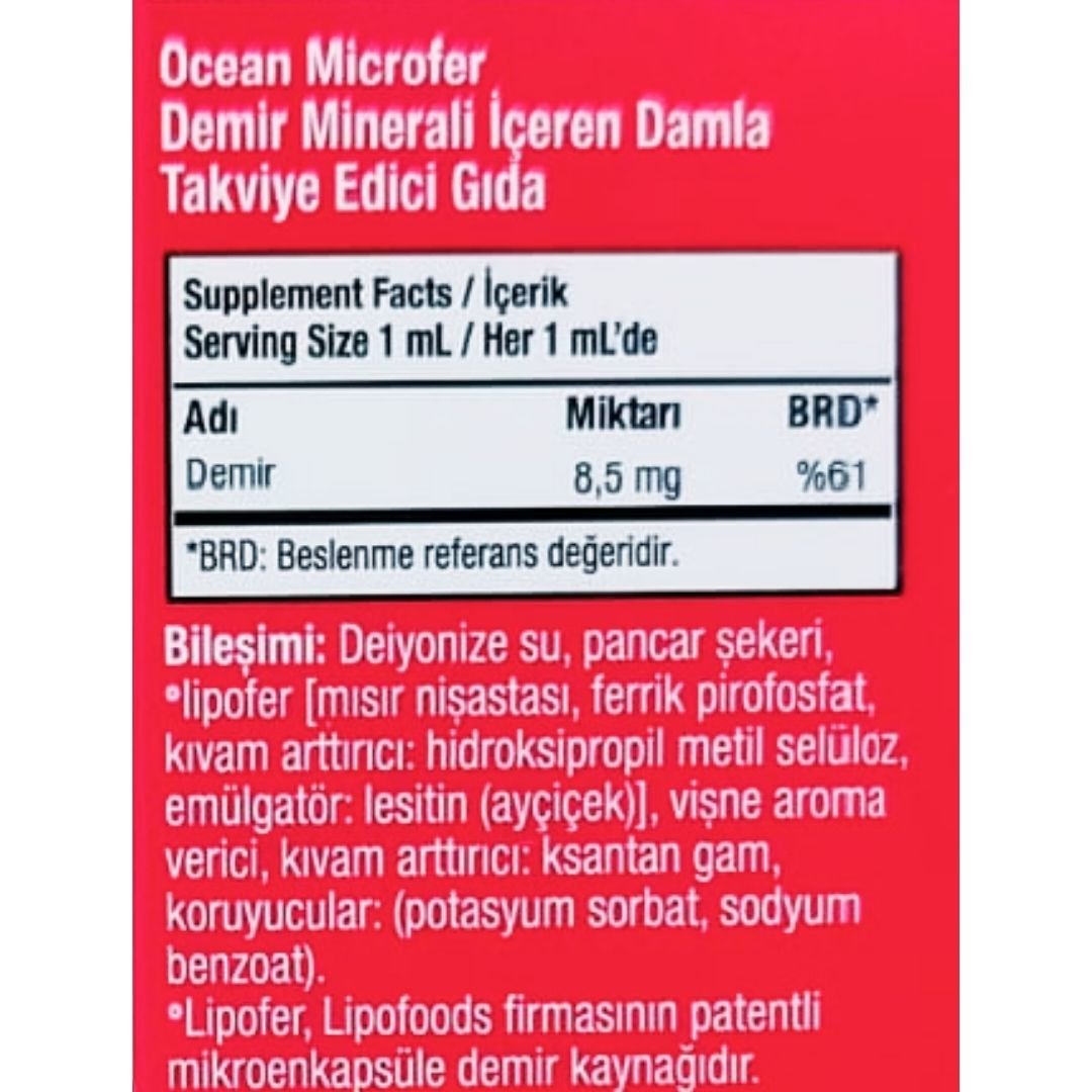 Ocean Microfer Yeni Nesil Demir İçeren Damla 30 ml