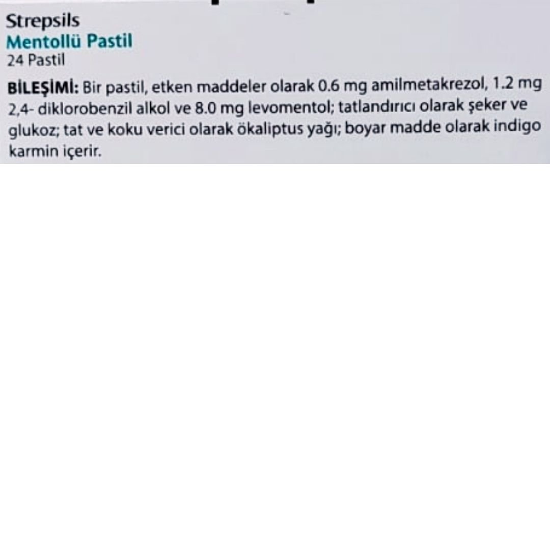 Strepsils Mentollü 24 Pastil