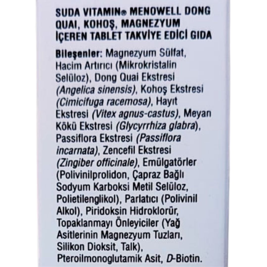 Suda Vitamin Menowell Women's Formula 60 Tablet