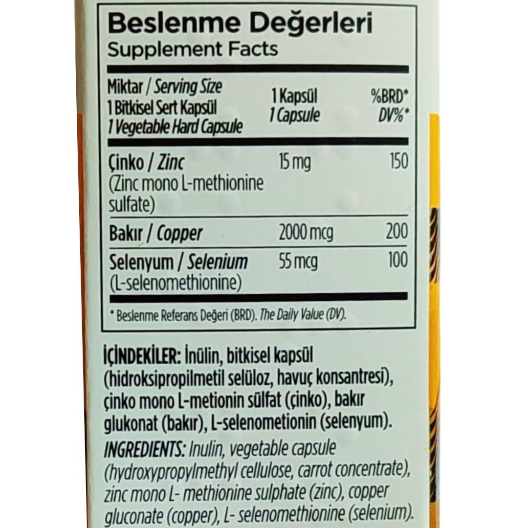 Zade Vital Çinko Plus 30 Kapsül